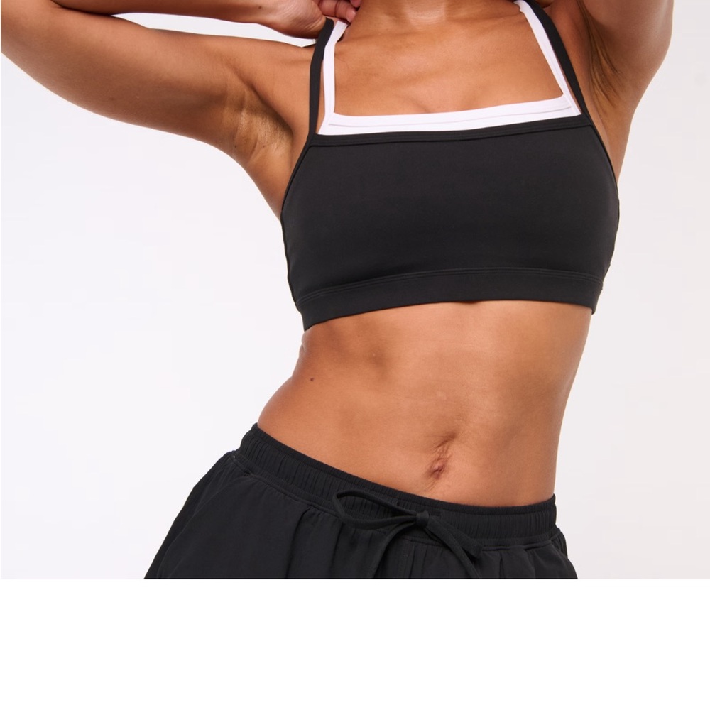 Abercrombie & Fitch Black and White Tank Top ACTIVEWEAR